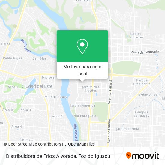 Distribuidora de Frios Alvorada mapa