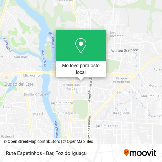 Rute Espetinhos - Bar mapa