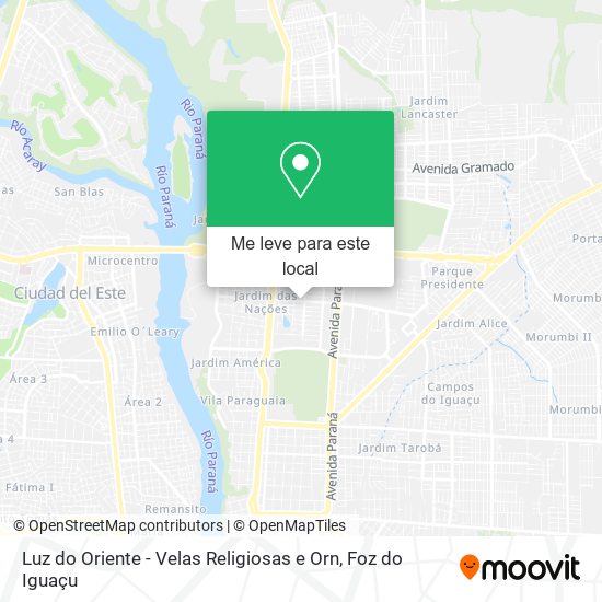 Luz do Oriente - Velas Religiosas e Orn mapa