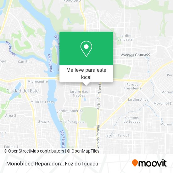 Monobloco Reparadora mapa