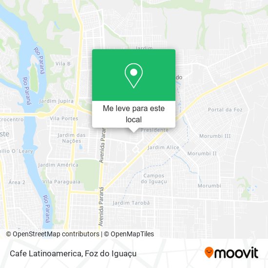 Cafe Latinoamerica mapa
