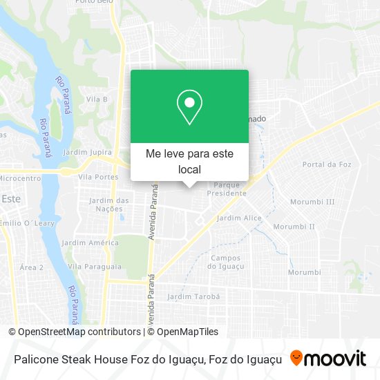 Palicone Steak House Foz do Iguaçu mapa