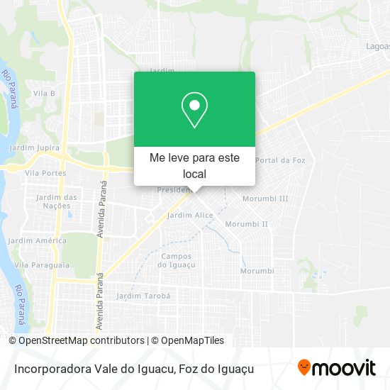 Incorporadora Vale do Iguacu mapa