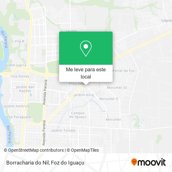 Borracharia do Nil mapa