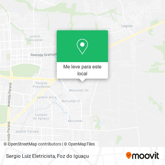 Sergio Luiz Eletricista mapa