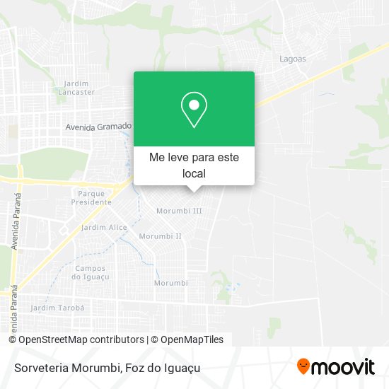 Sorveteria Morumbi mapa