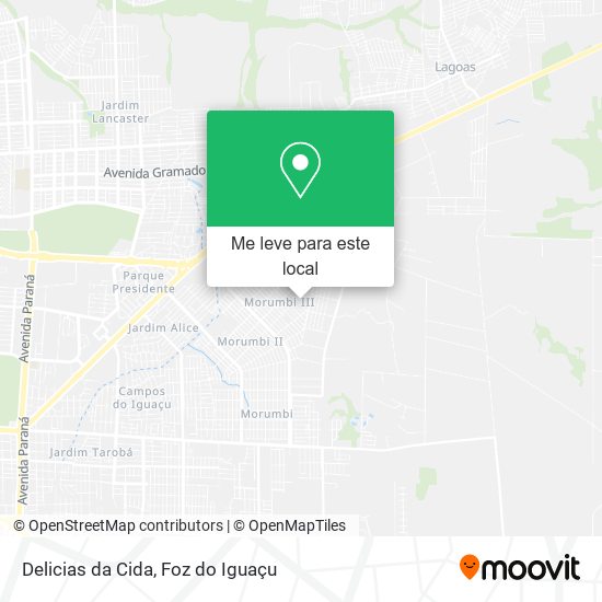 Delicias da Cida mapa