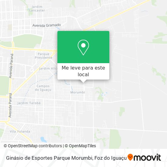 Ginásio de Esportes Parque Morumbi mapa