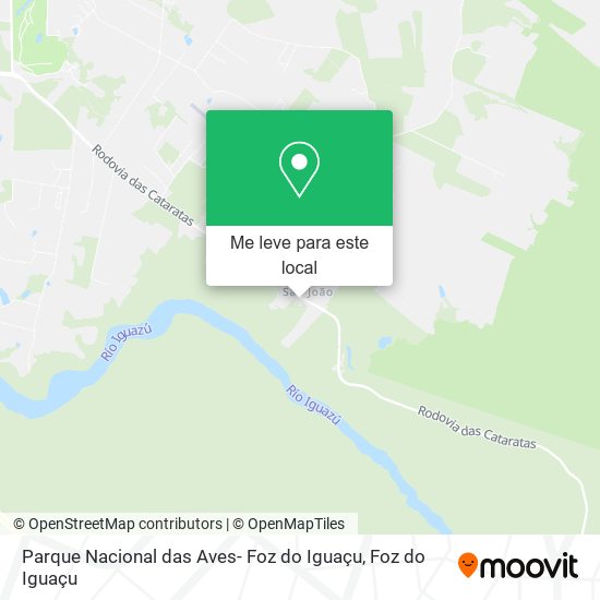 Parque Nacional das Aves- Foz do Iguaçu mapa