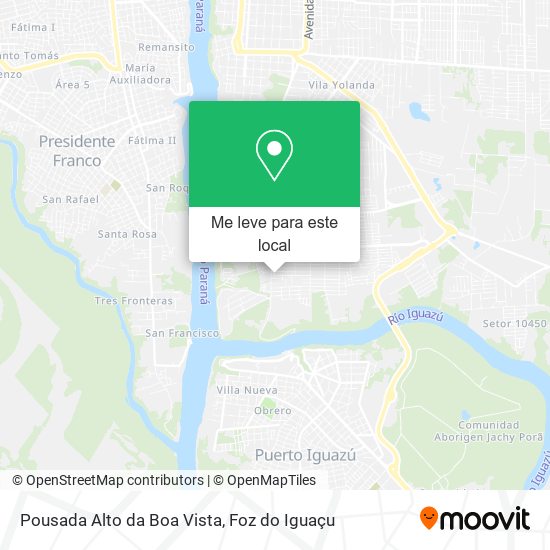 Pousada Alto da Boa Vista mapa