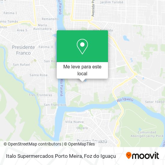 Italo Supermercados Porto Meira mapa