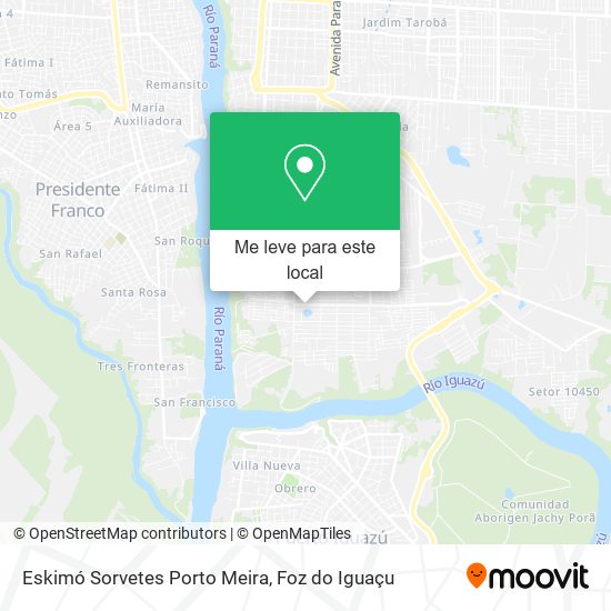 Eskimó Sorvetes Porto Meira mapa
