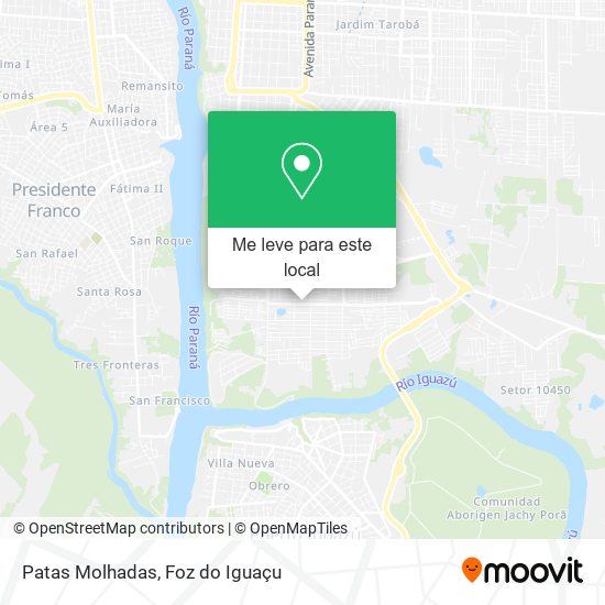 Patas Molhadas mapa