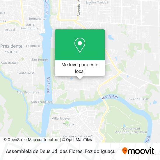 Assembleia de Deus Jd. das Flores mapa