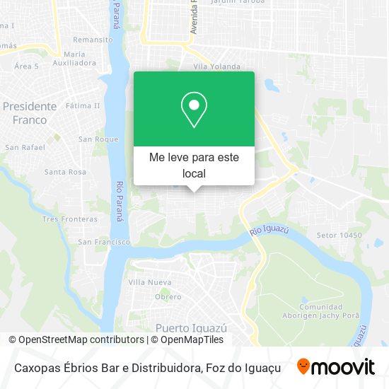 Caxopas Ébrios Bar e Distribuidora mapa