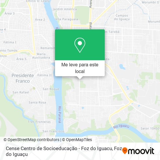 Cense Centro de Socioeducação - Foz do Iguacu mapa