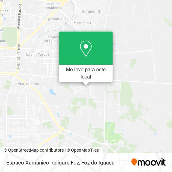 Espaco Xamanico Religare Foz mapa