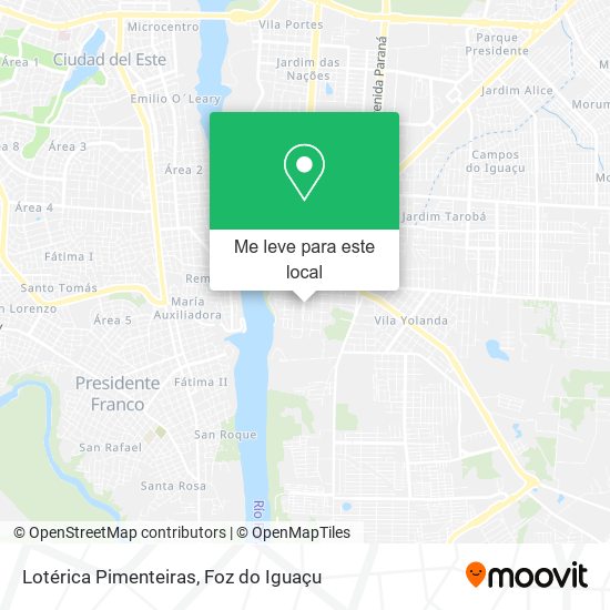 Lotérica Pimenteiras mapa