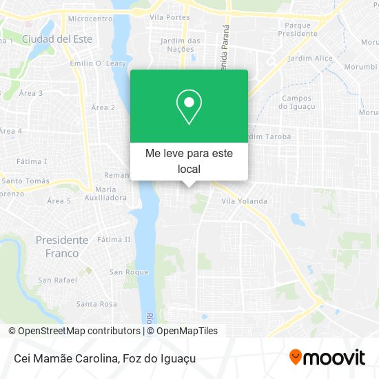 Cei Mamãe Carolina mapa