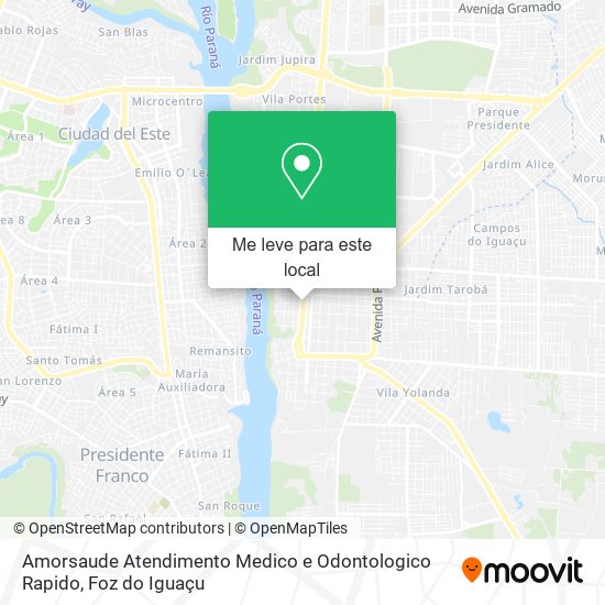 Amorsaude Atendimento Medico e Odontologico Rapido mapa