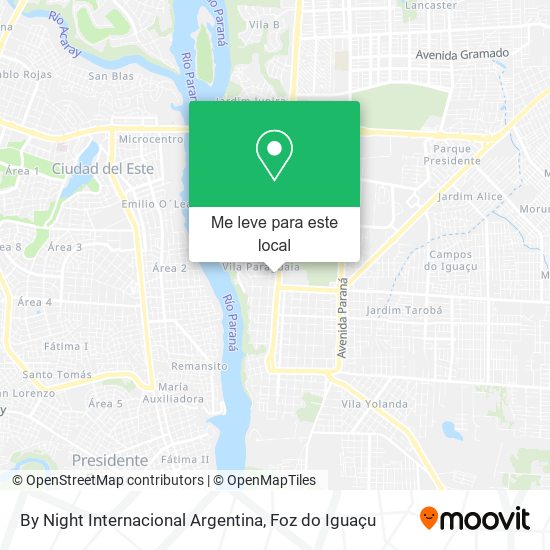 By Night Internacional Argentina mapa