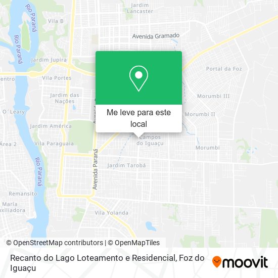 Recanto do Lago Loteamento e Residencial mapa