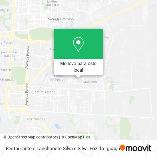 Restaurante e Lanchonete Silva e Silva mapa