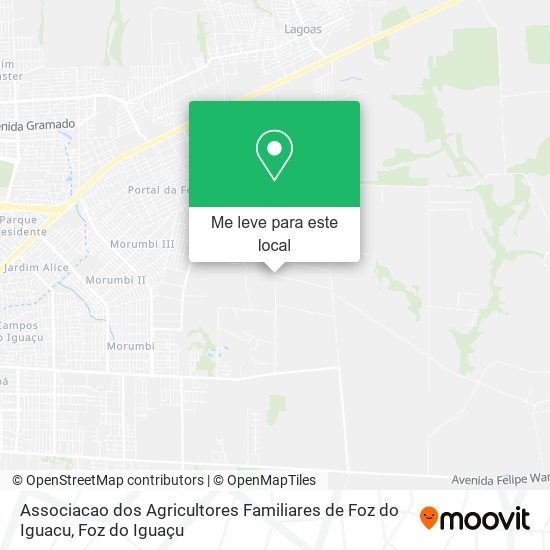 Associacao dos Agricultores Familiares de Foz do Iguacu mapa