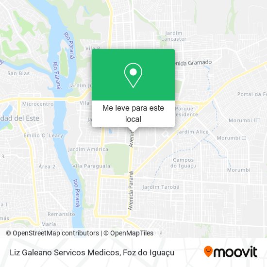 Liz Galeano Servicos Medicos mapa