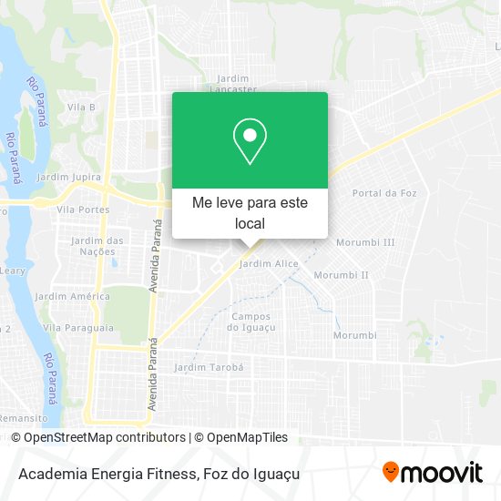 Academia Energia Fitness mapa