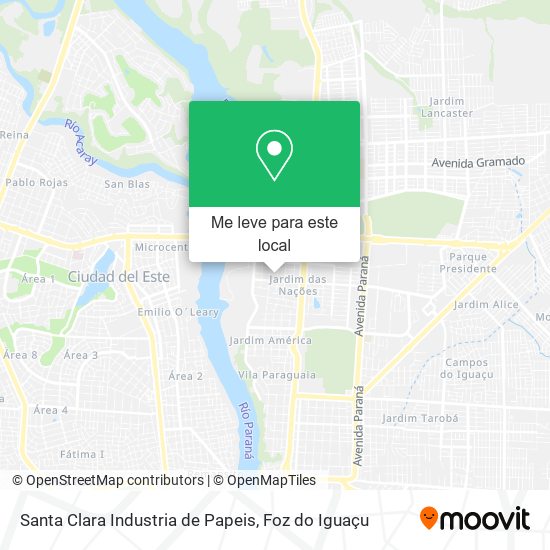 Santa Clara Industria de Papeis mapa