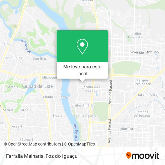 Farfalla Malharia mapa