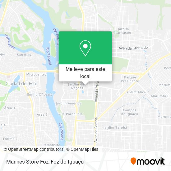 Mannes Store Foz mapa