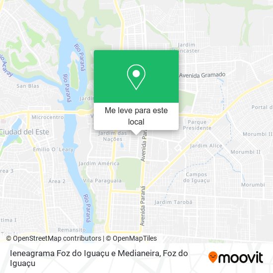 Ieneagrama Foz do Iguaçu e Medianeira mapa