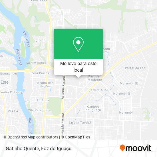 Gatinho Quente mapa