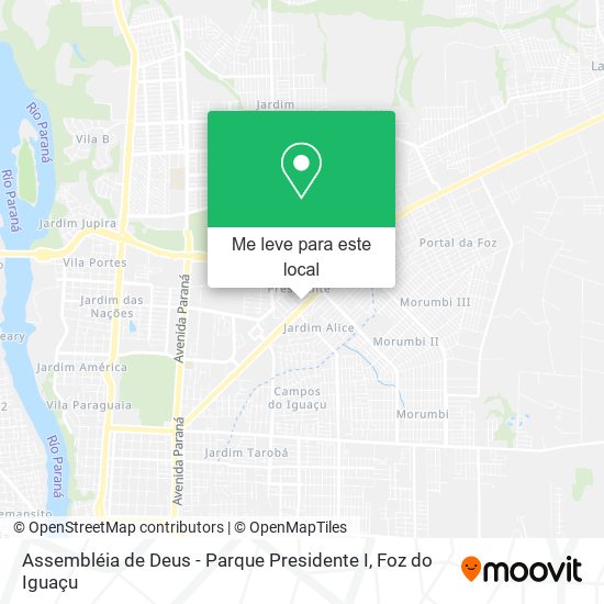 Assembléia de Deus - Parque Presidente I mapa