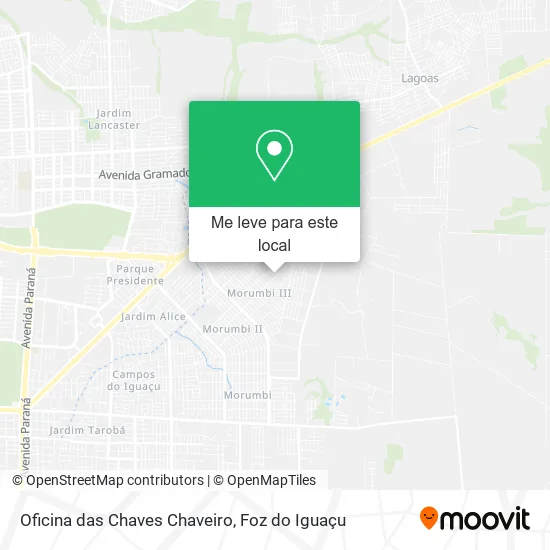 Oficina das Chaves Chaveiro mapa