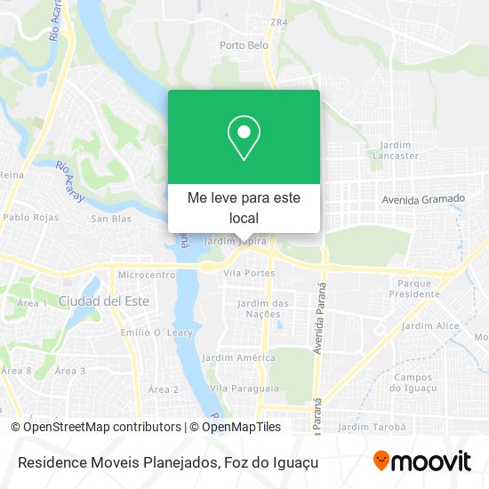 Residence Moveis Planejados mapa