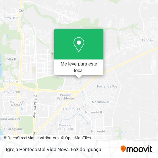 Igreja Pentecostal Vida Nova mapa