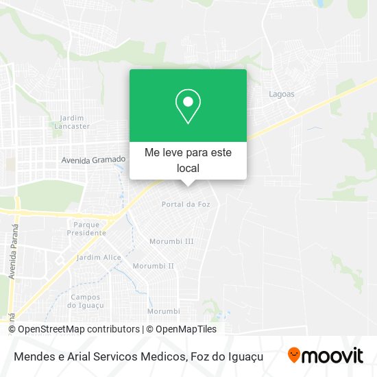 Mendes e Arial Servicos Medicos mapa