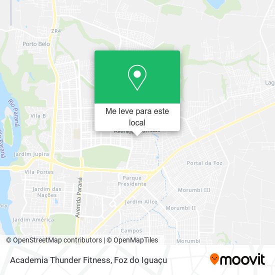 Academia Thunder Fitness mapa