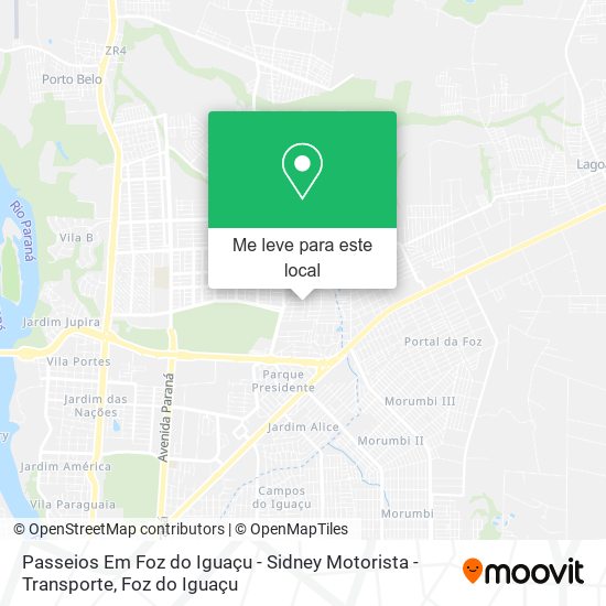 Passeios Em Foz do Iguaçu - Sidney Motorista - Transporte mapa