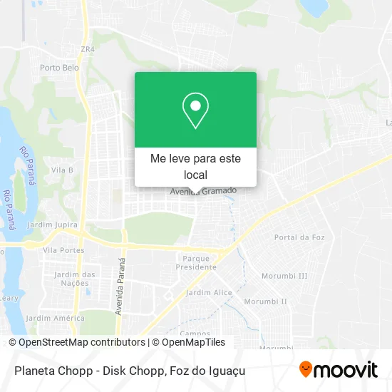 Planeta Chopp - Disk Chopp mapa