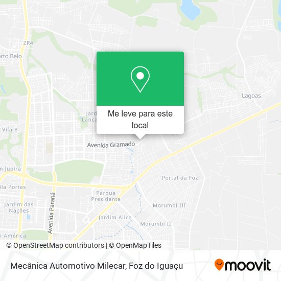 Mecânica Automotivo Milecar mapa