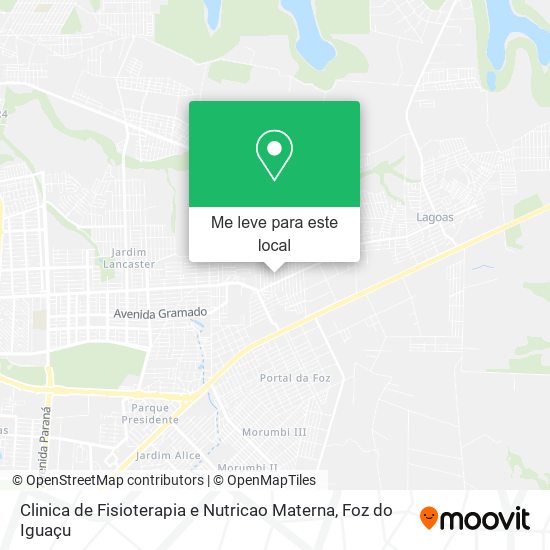 Clinica de Fisioterapia e Nutricao Materna mapa