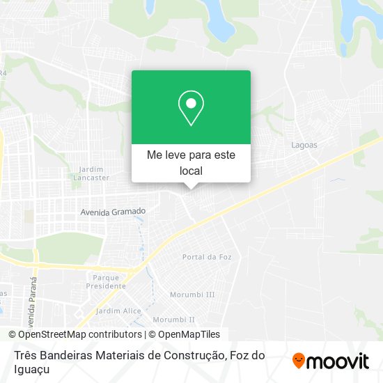 Três Bandeiras Materiais de Construção mapa
