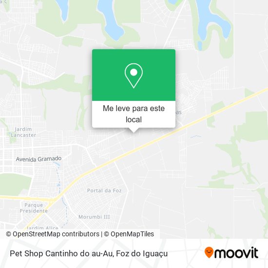 Pet Shop Cantinho do au-Au mapa