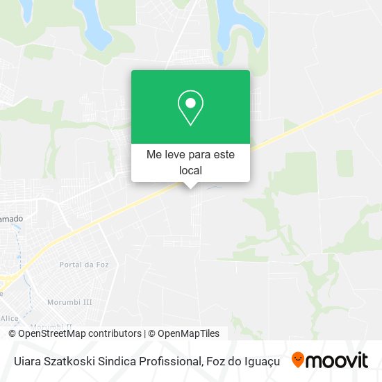 Uiara Szatkoski Sindica Profissional mapa