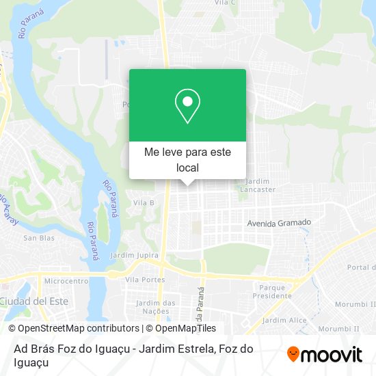 Ad Brás Foz do Iguaçu - Jardim Estrela mapa