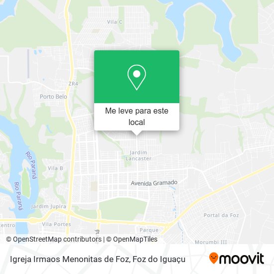 Igreja Irmaos Menonitas de Foz mapa